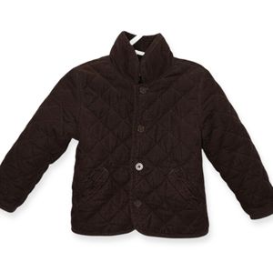 Kids Quilted Brown Jacket